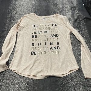 Old navy long sleeve t shirt girls size L (10-12)